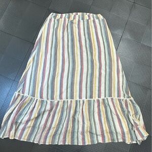 ROAN AND RYAN WOMENS SIZE LARGE STRIPED MAXI SKIRT
